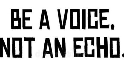 Be a Voice. Not an Echo.